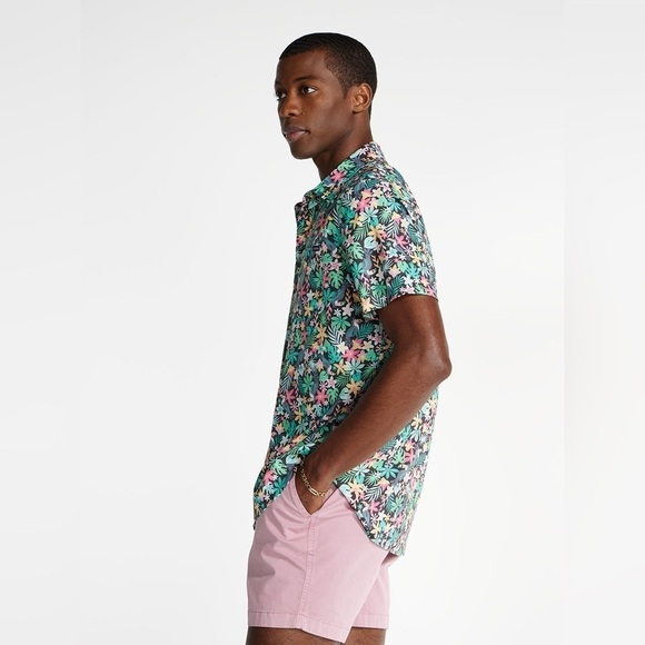 CHUBBIES The Bloomerang Button Down Tropical Print Shirt Size XL - Picture 3 of 13